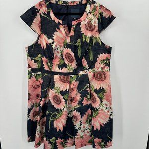 NWT Modcloth Plus Size Personal Boldness‎ Metallic Jacquard Floral Dress 28